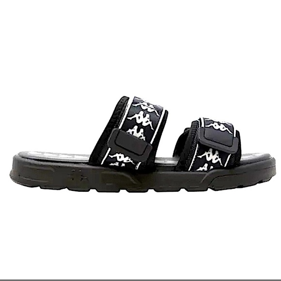 Kappa 222 Banda Aster 1 Sandals Black White Men's Size 7-13 New Sandal Black - Picture 1 of 3
